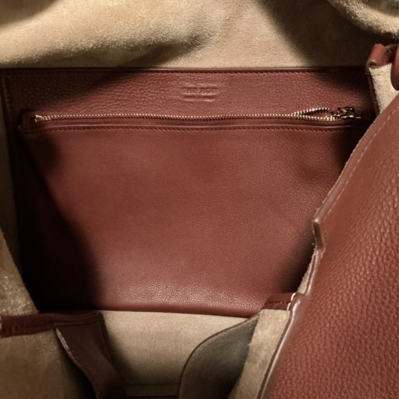 The Row Sidekick Two Fine Grain Brown Shoulder Bag - Picture 8 of 16